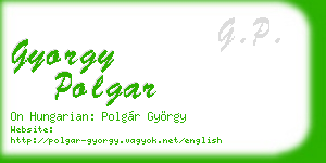 gyorgy polgar business card