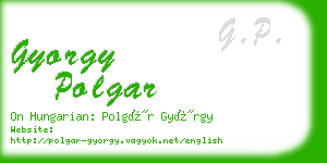 gyorgy polgar business card